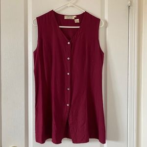 Club Monaco Silk Tunic in Wine Color